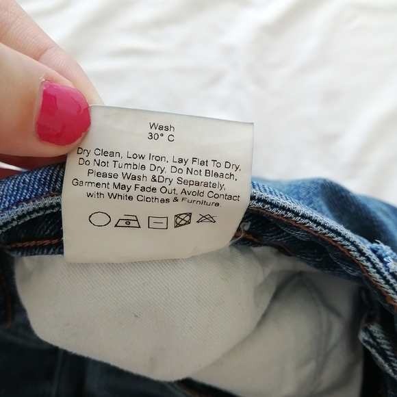 Toteme Straight Leg Mid Rise Ankle Crop Jeans Mid Blue 28 - Picture 12 of 16